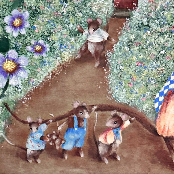 Adorable Old Woman Who Lived In a Shoe Nursery Rhyme Painting - Picture 6 of 13